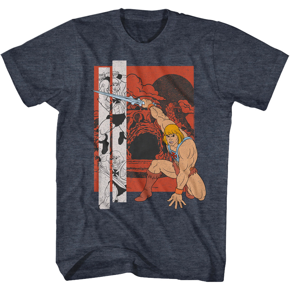 Heman Action Pose Collage Masters Of The Universe Tshirt